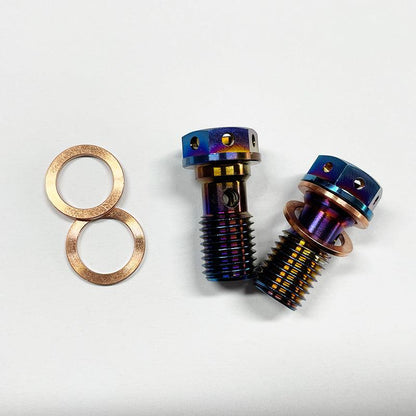 Titanium Banjo Bolt kit fit for HONDA /KAWI/ SUZI/ YAMAHA（2B+4W）