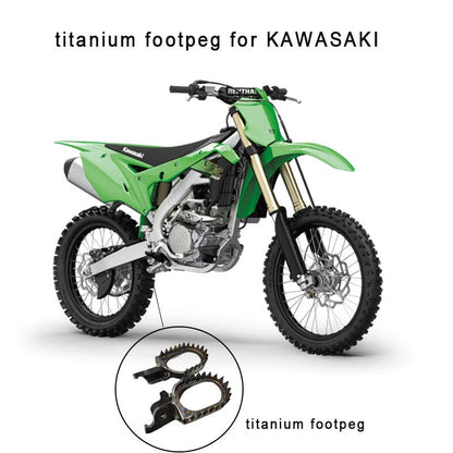 Titanium footpegs for dirt bike KAWASAKI