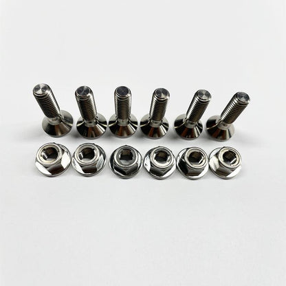 Titanium Alloy Sprocket Bolts and Nuts Kit M8 (6pcs)