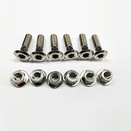 Titanium Alloy Sprocket Bolts and Nuts Kit M8 (6pcs)