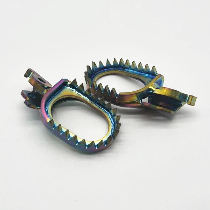 Titanium footpegs for dirt bike honda cr/crf 250 450 colored