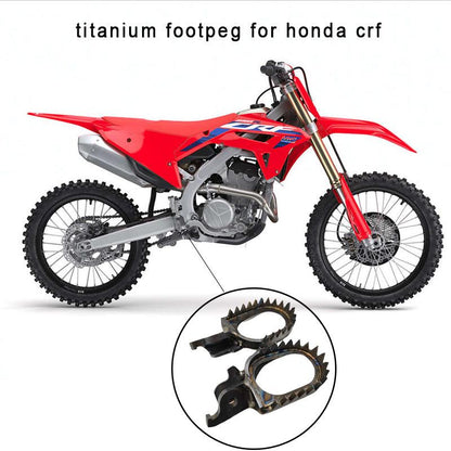 Titanium footpegs for dirt bike HONDA